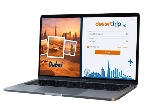 Desert Trip DMC Dashboard Mockup on Laptop